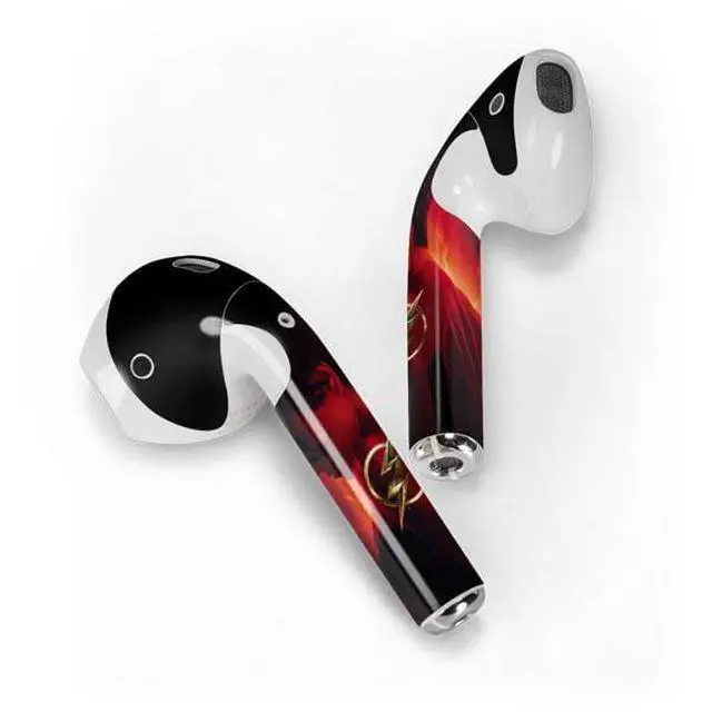 Alt view image 2 of 4 - Decal Audio Skin Compatible with Apple AirPods 2 - Officially Licensed DC Comics The Flash Movie: Supergirl Poster Design