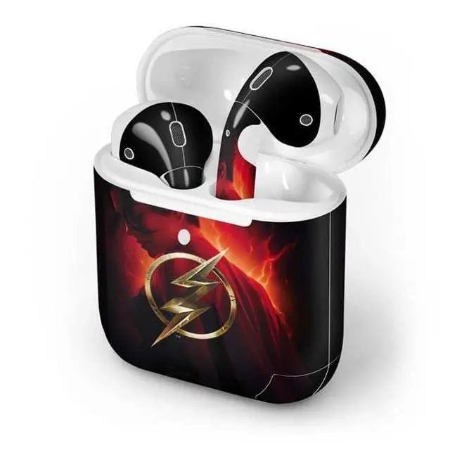 Alt view image 4 of 4 - Decal Audio Skin Compatible with Apple AirPods 2 - Officially Licensed DC Comics The Flash Movie: Supergirl Poster Design