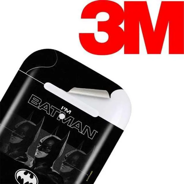 Alt view image 3 of 4 - Decal Audio Skin Compatible with Apple AirPods 2 - Officially Licensed DC Comics The Flash Movie: I am Batman Past to Future Design