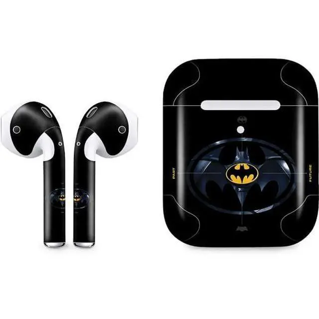 Main image of Decal Audio Skin Compatible with Apple AirPods 2 - Officially Licensed DC Comics The Flash Movie: Batman Multiverse Logos Design