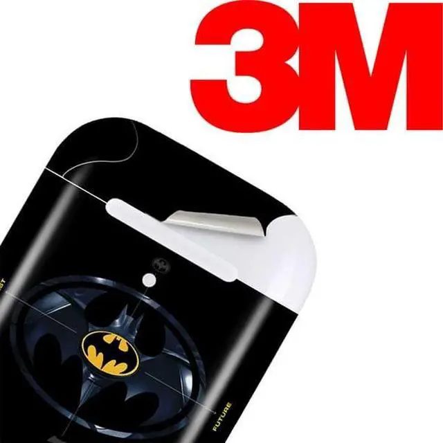 Alt view image 3 of 4 - Decal Audio Skin Compatible with Apple AirPods 2 - Officially Licensed DC Comics The Flash Movie: Batman Multiverse Logos Design