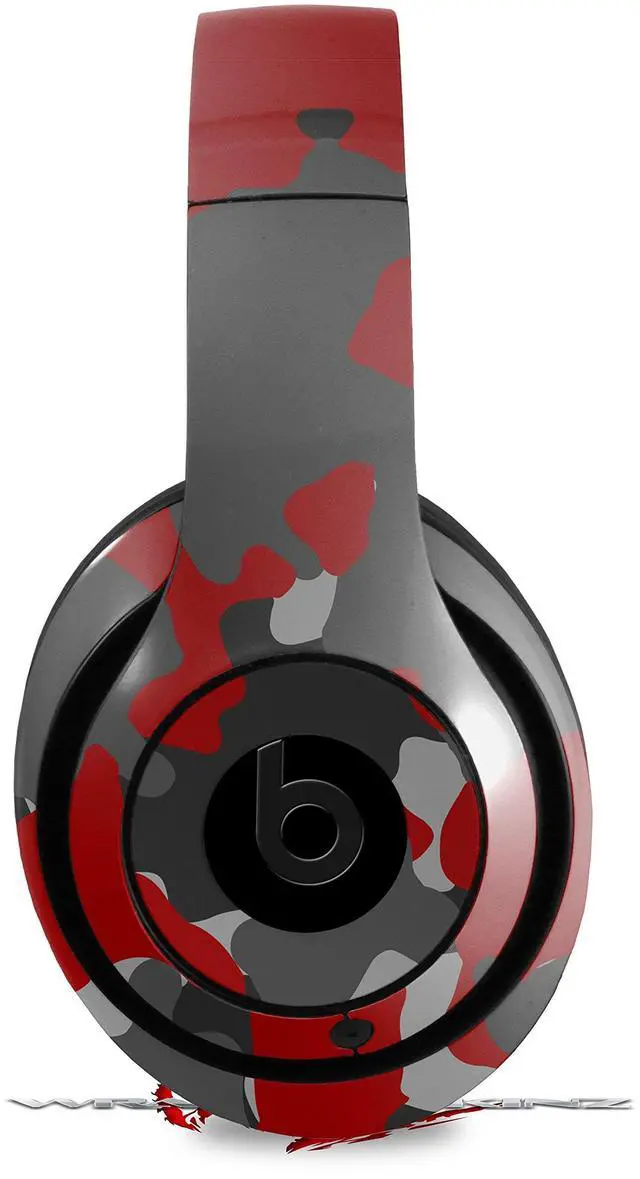 Main image of Skin Decal Wrap Compatible with Beats Studio 2 and 3 Wired and Wirelesss WraptorCamo Old School Camouflage Camo Red Skin Only Headphones NOT Included