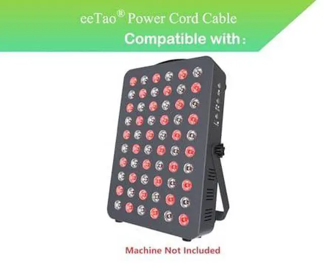 Alt view image 5 of 5 - 3-Prong AC Power Cord Charging Cable Compatible with Hooga HG300 660nm 850nm High Power Panel Red Light Device AC 110 V- 240 V Power Supply Charger