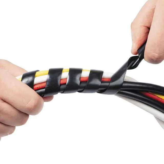 Alt view image 2 of 3 - D-Line CTW25B Cable Tidy Wrap, 1/4-Inch - 2-Inch Diameter x 98-Inch Long, Black