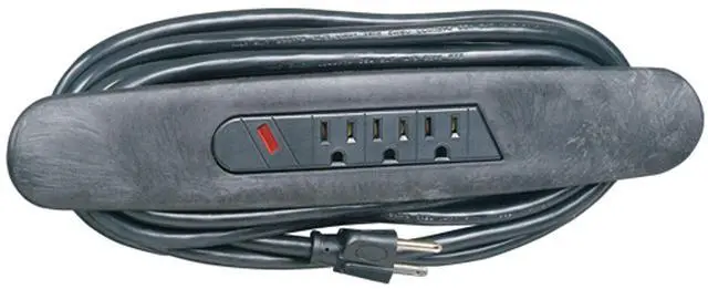 Main image of Plastic Cart Three Outlet Power Strip with 10' Cord