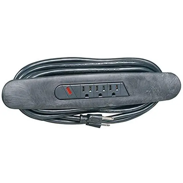 Alt view image 2 of 2 - Plastic Cart Three Outlet Power Strip with 10' Cord