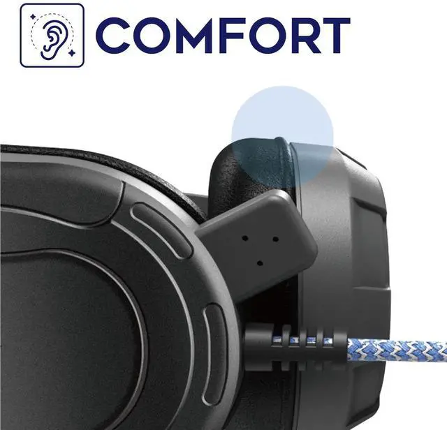 Alt view image 4 of 6 - Bumptect Headphones with Microphone for Kids School, Over-Ear Wired Heaphones Volumn Adjuster, 3.5mm Jack Wired Cored Headset for Children, K12, Education, Kindle, Tablet, PC, Black