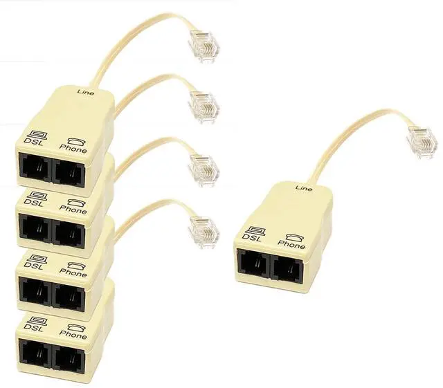 Main image of (Pack of 5) in-line DSL Splitter w/Noise Filter