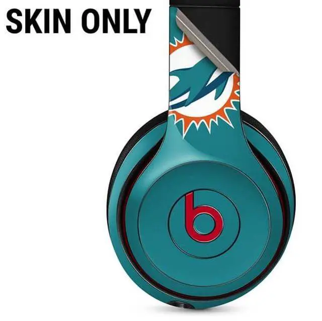 Alt view image 2 of 3 - Decal Audio Skin Compatible with Beats Solo 3 Wireless - Officially Licensed NFL Miami Dolphins Large Logo Design