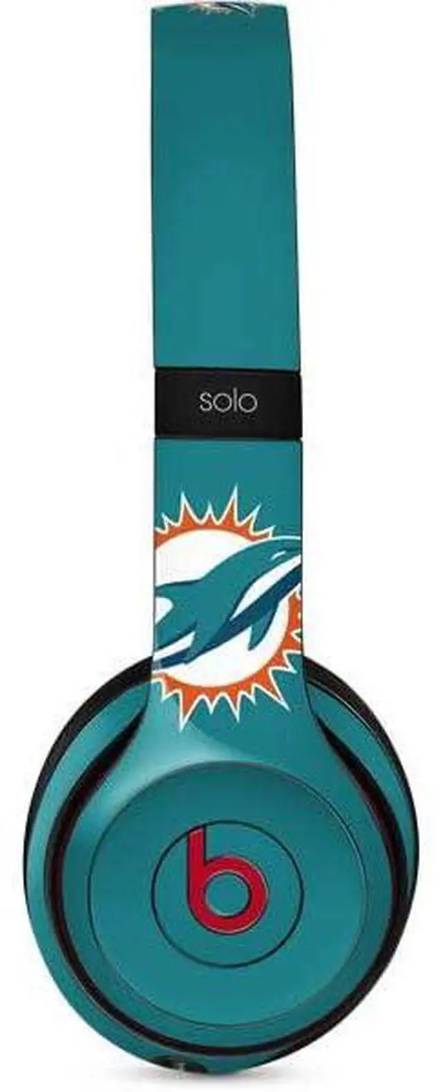 Main image of Decal Audio Skin Compatible with Beats Solo 3 Wireless - Officially Licensed NFL Miami Dolphins Large Logo Design