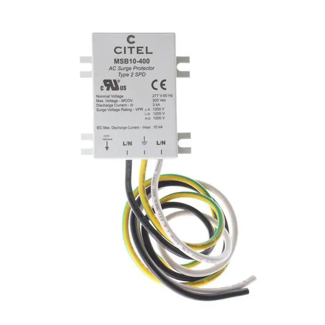 Alt view image 2 of 4 - MSB10-400 MSB Series AC Surge Protector, 277V, MCOV 300VAC, 3kA