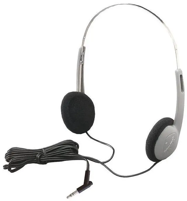 Main image of HA-1A Economical On-Ear Stereo Headphone Lightweight, Replaceable Foam Cushions, Adjustable Aluminum Headband, 5 ft Chew-Resistant Dura-Cord, 3.5mm Plug Classroom Use