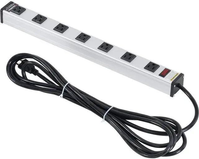 Main image of 19" 7 Outlet Aluminum Power Strip with 15-ft Cord ETL/cETL