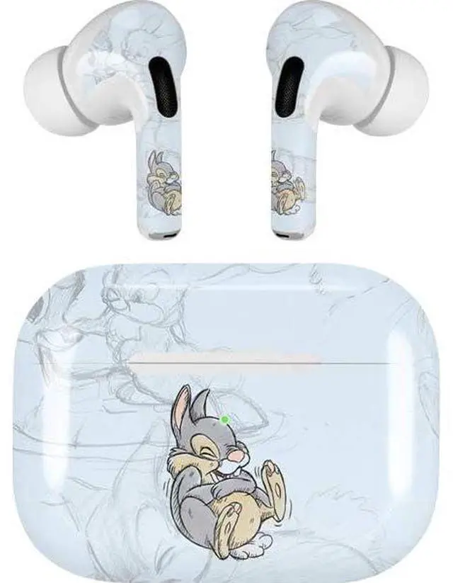 Main image of Decal Audio Skin Compatible with Apple AirPods Pro - Officially Licensed Disney Bambi Thumper Sketched Portrait Design