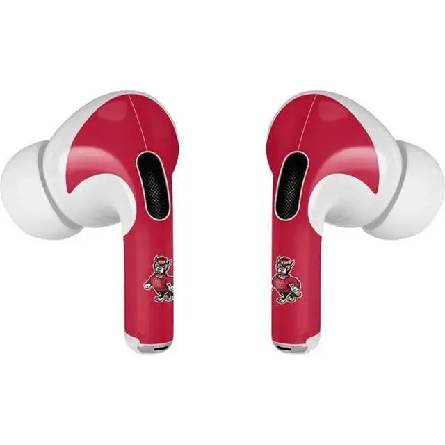 Alt view image 3 of 4 - Decal Audio Skin Compatible with Apple AirPods Pro - Officially Licensed North Carolina State University Wolfpack Design