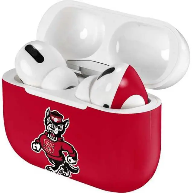 Alt view image 4 of 4 - Decal Audio Skin Compatible with Apple AirPods Pro - Officially Licensed North Carolina State University Wolfpack Design
