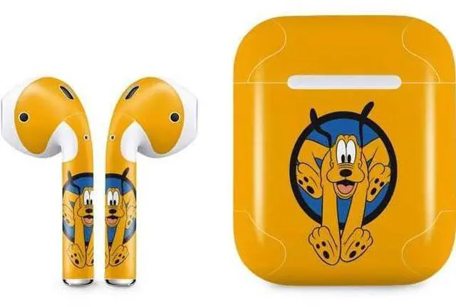 Main image of Decal Audio Skin Compatible with Apple AirPods - Officially Licensed Disney Friends Pluto Design