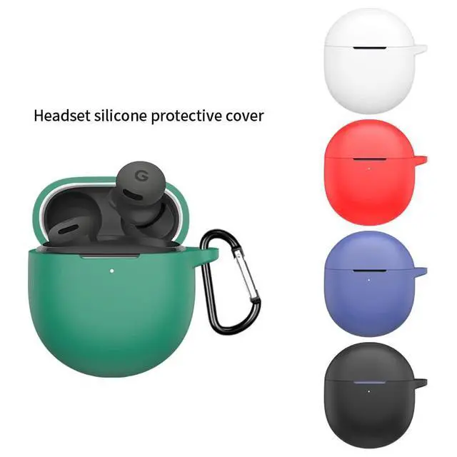 Alt view image 3 of 3 - Slim Fit Fashion Silicone Protective Headphone Cover Accessories Case for Google Pixel Buds 2A with Keychain for Women Men-Color#3
