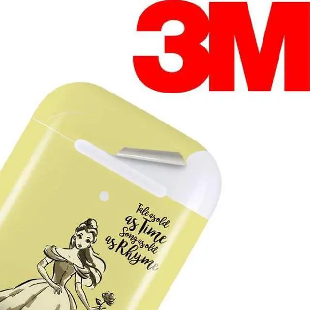 Alt view image 3 of 4 - Decal Audio Skin Compatible with Apple AirPods - Officially Licensed Disney Princess Belle Tale As Old As Time Art Design