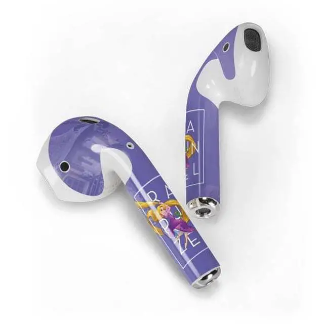 Alt view image 2 of 4 - Decal Audio Skin Compatible with Apple AirPods - Officially Licensed Disney Princess Rapunzel and Pascal Design