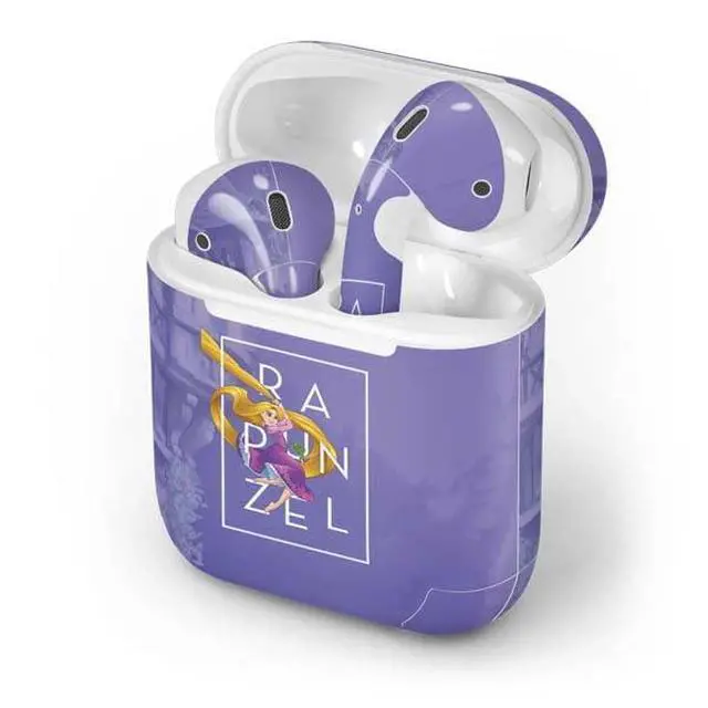 Alt view image 4 of 4 - Decal Audio Skin Compatible with Apple AirPods - Officially Licensed Disney Princess Rapunzel and Pascal Design
