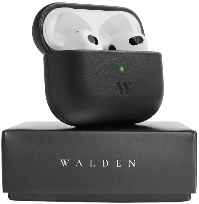 Main image of ® Leather Case for AirPods 4 Genuine Leather Protective Cover, Slim Two-Piece Design with Hand-Stitched Finish and Precise Charging Cutout