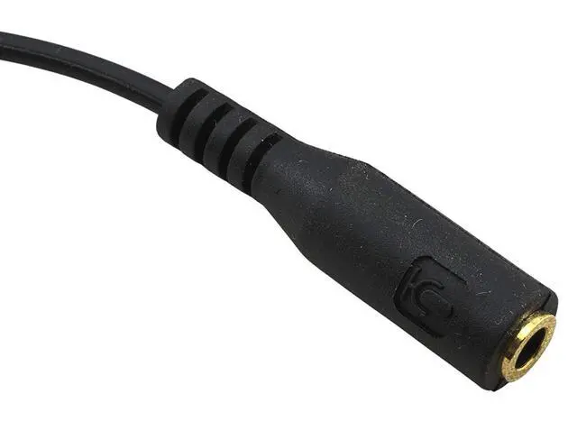 Alt view image 5 of 7 - 3.5mm Gold Series Headphone and Microphone Adapter, Black (Multiple Packs) (Five-Pack)