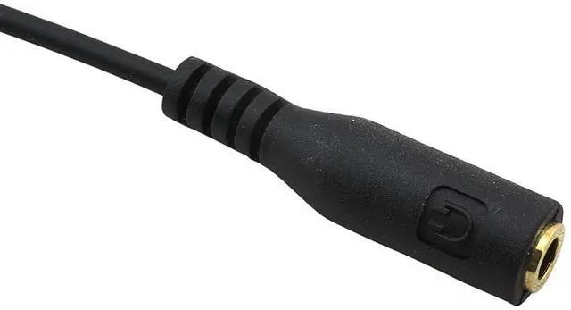 Alt view image 6 of 7 - 3.5mm Gold Series Headphone and Microphone Adapter, Black (Multiple Packs) (Five-Pack)