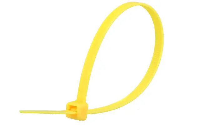 Main image of Fluorescent Nylon Cable Ties, Self-Locking, UV and Water-Resistant 4" 6" 8" - 100 Pack (Yellow, 6 Inch)