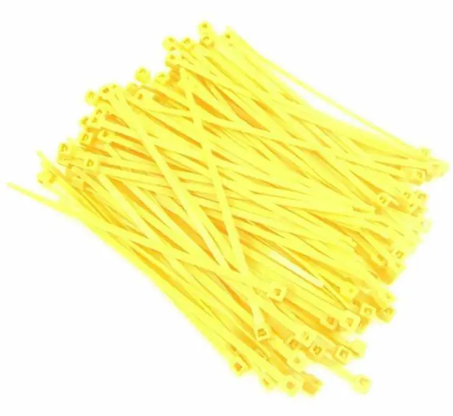 Alt view image 2 of 2 - Fluorescent Nylon Cable Ties, Self-Locking, UV and Water-Resistant 4" 6" 8" - 100 Pack (Yellow, 6 Inch)
