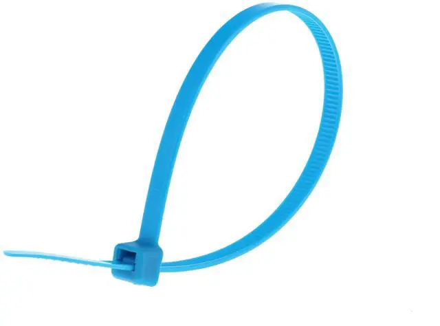 Main image of Fluorescent Nylon Cable Ties, Self-Locking, UV and Water-Resistant 4" 6" 8" - 100 Pack (Blue, 4 Inch)