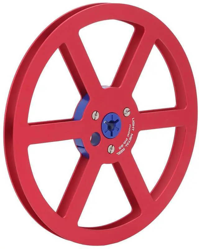 Main image of Universal 1/4 7 Inch Nab Aluminum Metal Tape Take Up Reel, Sound Tape Empty Reel with 6 Holes, for Open Reel Audio (Red)