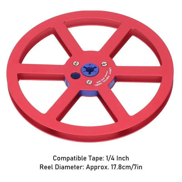 Alt view image 4 of 7 - Universal 1/4 7 Inch Nab Aluminum Metal Tape Take Up Reel, Sound Tape Empty Reel with 6 Holes, for Open Reel Audio (Red)