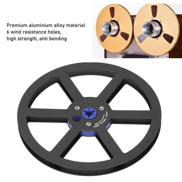 Alt view image 3 of 7 - Universal 1/4 7 Inch Nab Aluminum Metal Tape Take Up Reel, Sound Tape Empty Reel with 6 Holes, for Open Reel Audio (Black)