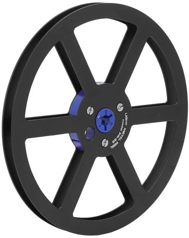 Main image of Universal 1/4 7 Inch Nab Aluminum Metal Tape Take Up Reel, Sound Tape Empty Reel with 6 Holes, for Open Reel Audio (Black)