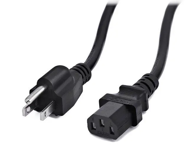 Alt view image 3 of 7 - 15 Feet Universal Power Cord Replacement, 18AWG AC Power Cable, 3 Prong Extension Cord for PC or Monitor, UL Approved, Black