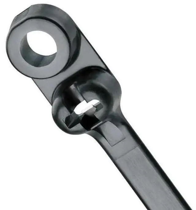 Main image of BC4LH-S25-L0 Dome-Top Barb Ty Clamp Tie, Light-Heavy, 1/4-Inch Screw, 15.5-Inch Length, Weather Resistant Nylon 6.6, Black (50-Pack)