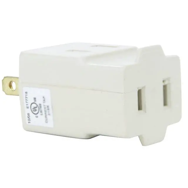 Alt view image 2 of 2 - 3 Outlet Extender Cube Taps Multiple Plug Outlet Power Splitter Ivory Color for Home Office Travel Cruise Ship School Dorm Essentials Mobile Devices UL Listed Pack of 6