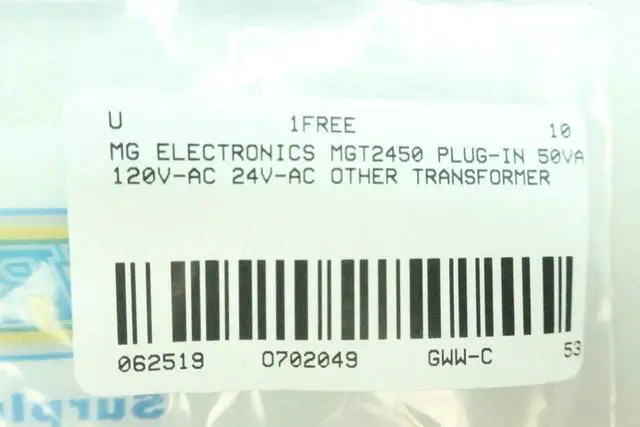 Alt view image 4 of 4 - Electronics T2450 Plug-in Transformer 60W 120V-AC 24V-AC