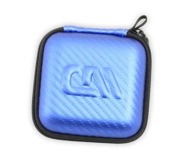 Alt view image 3 of 7 - Carry Case Compatible with Fender Mustang Micro Headphone Amp and Charging Cable - Headphone Amplifier Case Only with Wrist Strap, Blue