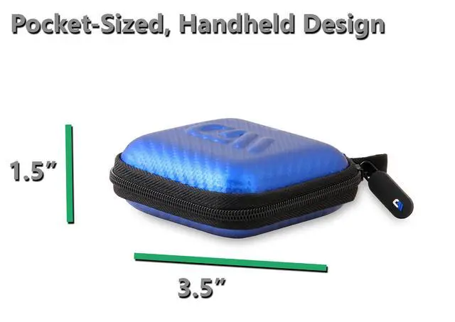 Alt view image 5 of 7 - Carry Case Compatible with Fender Mustang Micro Headphone Amp and Charging Cable - Headphone Amplifier Case Only with Wrist Strap, Blue