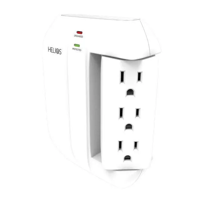 Alt view image 2 of 7 - AS-HP-5R 5-Outlet Wall Tap Surge Protector with 2 USB Charging Ports