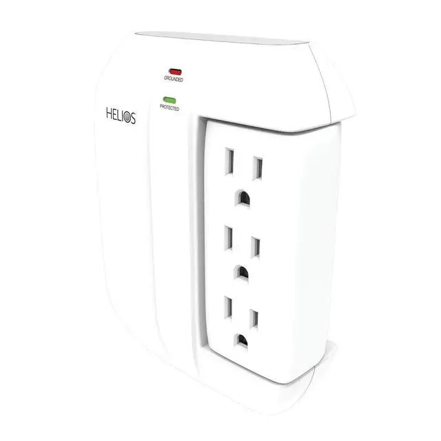 Alt view image 6 of 7 - AS-HP-5R 5-Outlet Wall Tap Surge Protector with 2 USB Charging Ports