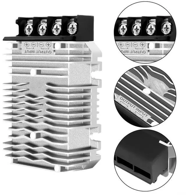 Alt view image 2 of 6 - Waterproof Aluminum Alloy DC-DC Step Down Converter 24V to 12V 50A 60A High Efficiency 97.2 Percent Power Supply Module for Machinery(24V to 12V 60A 720W)