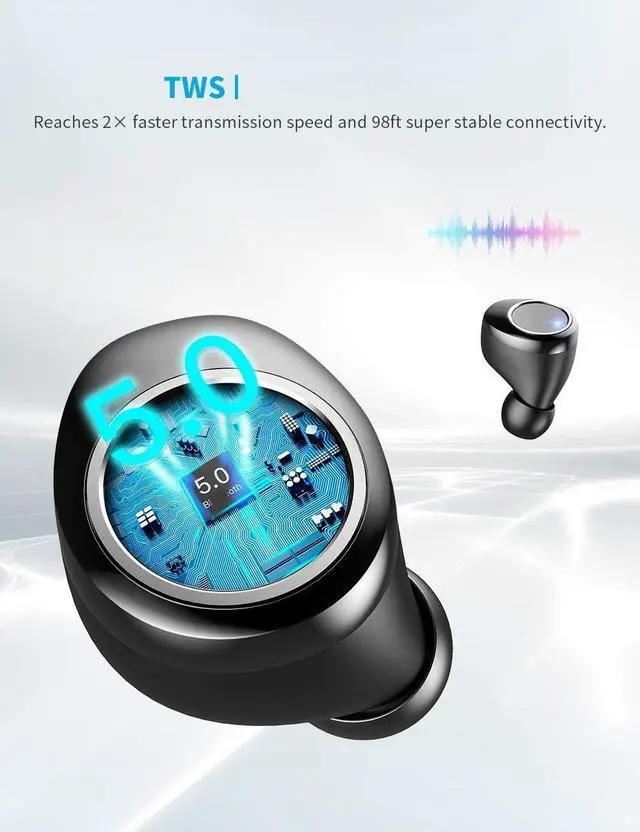 Alt view image 7 of 7 - TWS Earphones Wireless Earbuds Compatible with Samsung Galaxy A16 5G, Headphones True Stereo Headset Hands-Free Mic Charging Case