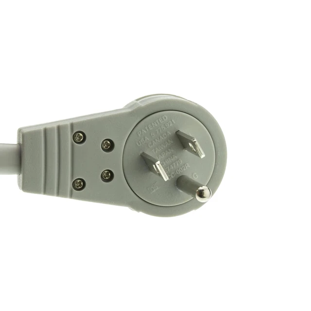 Alt view image 4 of 6 - 10 feet Surge Protector, Flat Rotating Plug, 6 Outlet, Gray Horizontal Outlets, Plastic, 10ft Power Cord, Surge Protector Multi Plug