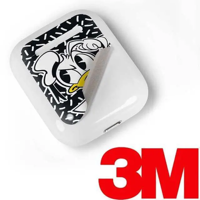 Alt view image 3 of 4 - Decal Audio Skin Compatible with Apple AirPods - Officially Licensed Disney Friends Donald Duck Thinking Design