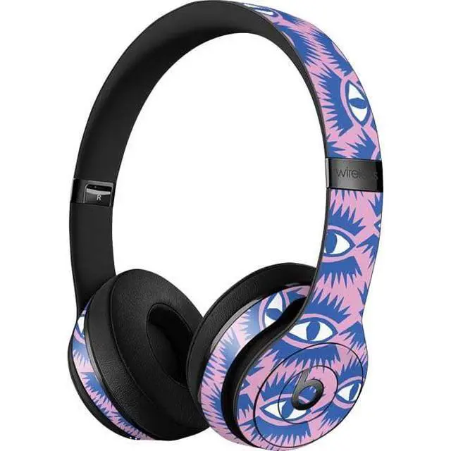 Alt view image 3 of 3 - Decal Audio Skin Compatible with Beats Solo 3 Wireless - Officially Licensed Bouffants and Broken Hearts Bold Eyes 2 Design