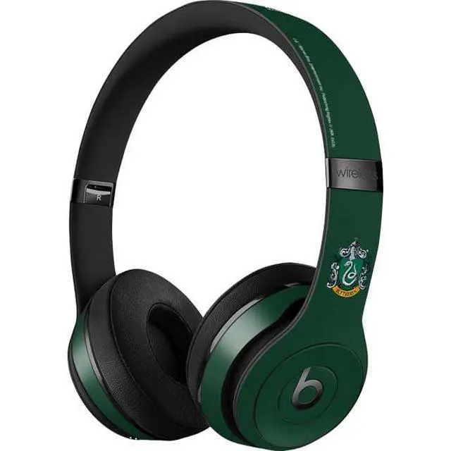 Alt view image 3 of 3 - Decal Audio Skin Compatible with Beats Solo 3 Wireless - Officially Licensed Wizarding World Harry Potter Slytherin House Crest Design