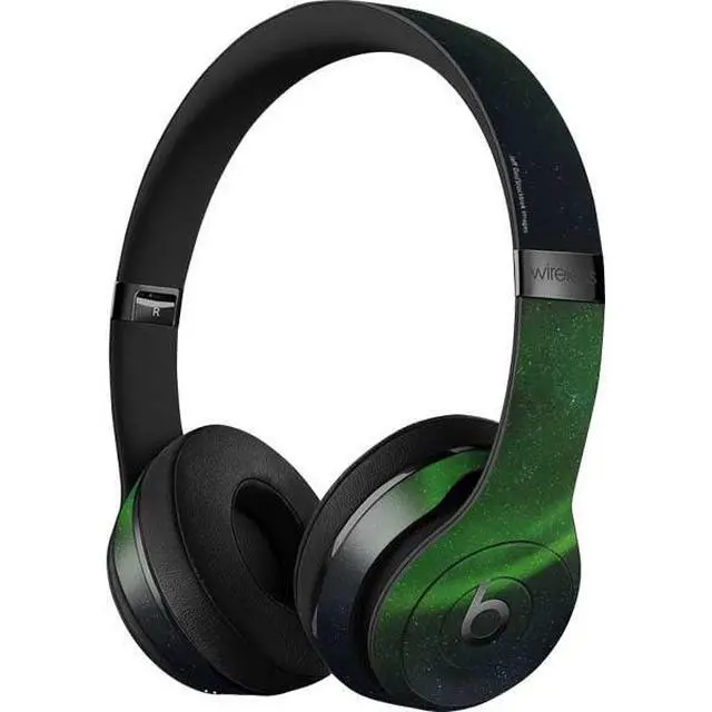 Alt view image 3 of 3 - Decal Audio Skin Compatible with Beats Solo 3 Wireless - Officially Licensed StockTrek Aurora Borealis Dances Above The Arctic Ocean Design